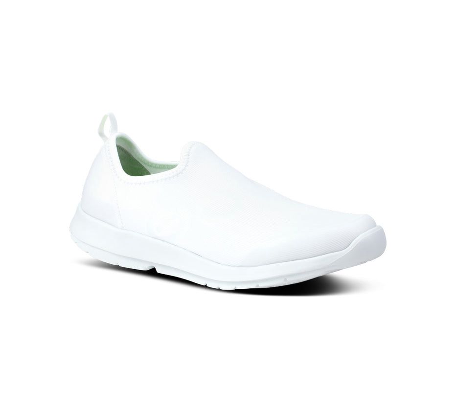 Oofos Women's Oomg Sport Low - Slip On Shoes White ( QYCVN-4539 )